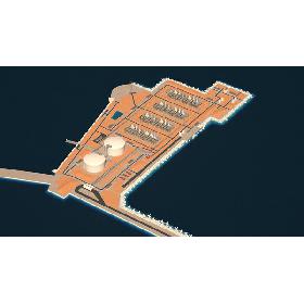 LNG Factory and Rig 3D model